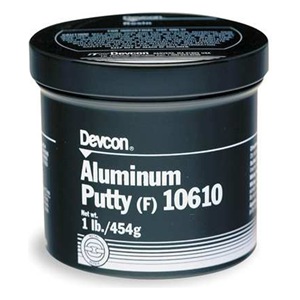 Devcon Aluminum Putty (F)(Devcon 10610,Devcon 10620)铝修补剂是铝填充的环氧修补剂，用于对铝铸件、加工件和设备的抗锈蚀修补。Devcon Aluminum Putty (F)(Devcon 10610,Devcon 10620)铝修补剂广泛地应用在暖通和空调设备系统。Devcon Aluminum Putty (F)(Devcon 10610,Devcon 10620)铝质修补剂性能卓越，能满足不同工作环境的多种需求。